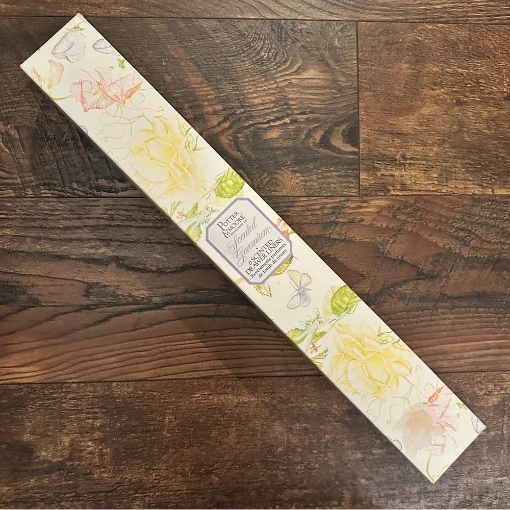 5x vintage Gardenia Scented Drawer Liners Potter & Moore